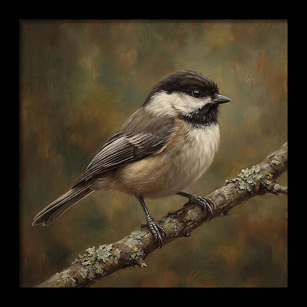 Chickadee Perched On Branch
