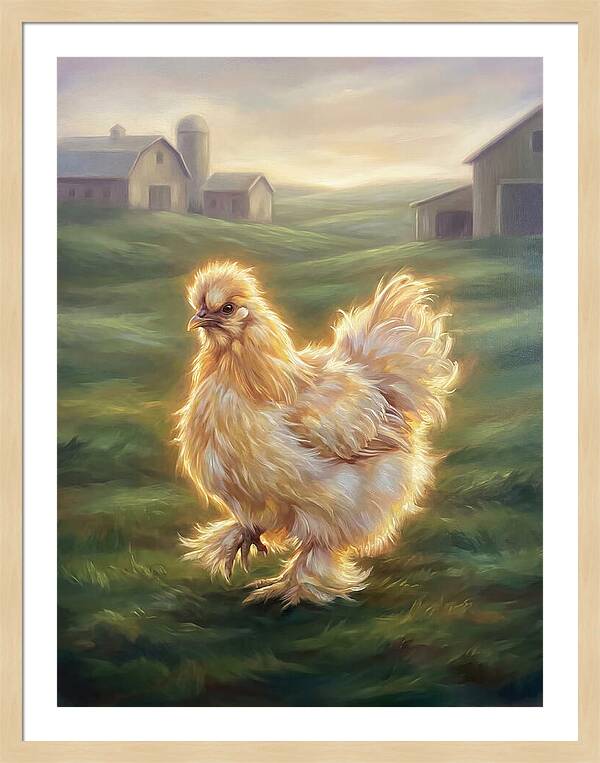Chicken In Pastoral Setting