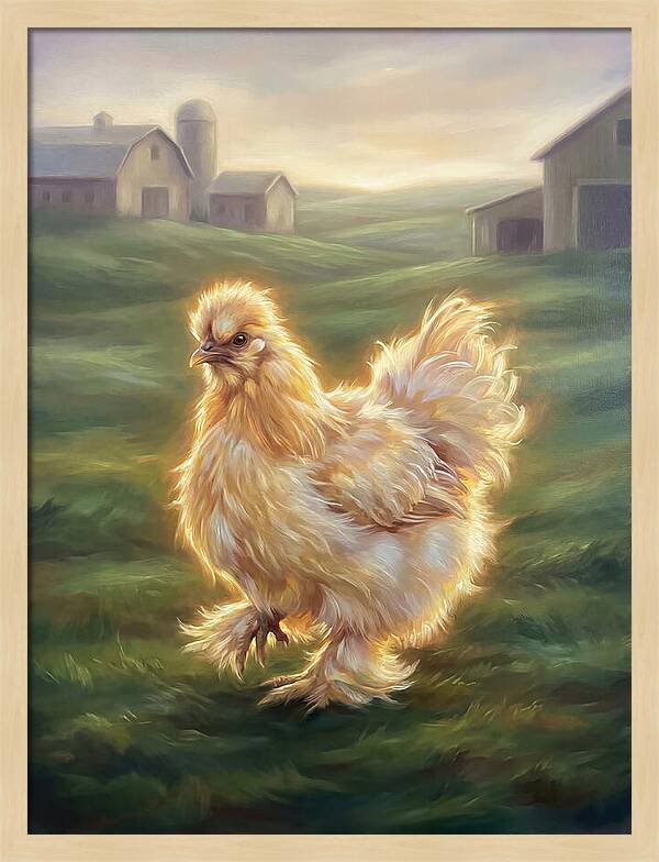 Chicken In Pastoral Setting