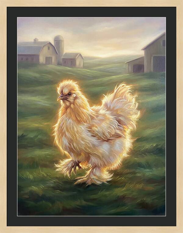 Chicken In Pastoral Setting