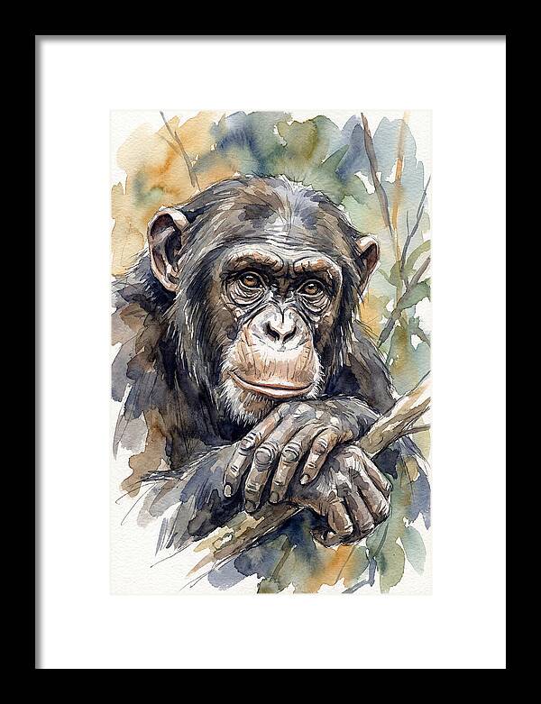 Chimpanzee Deep In Thought