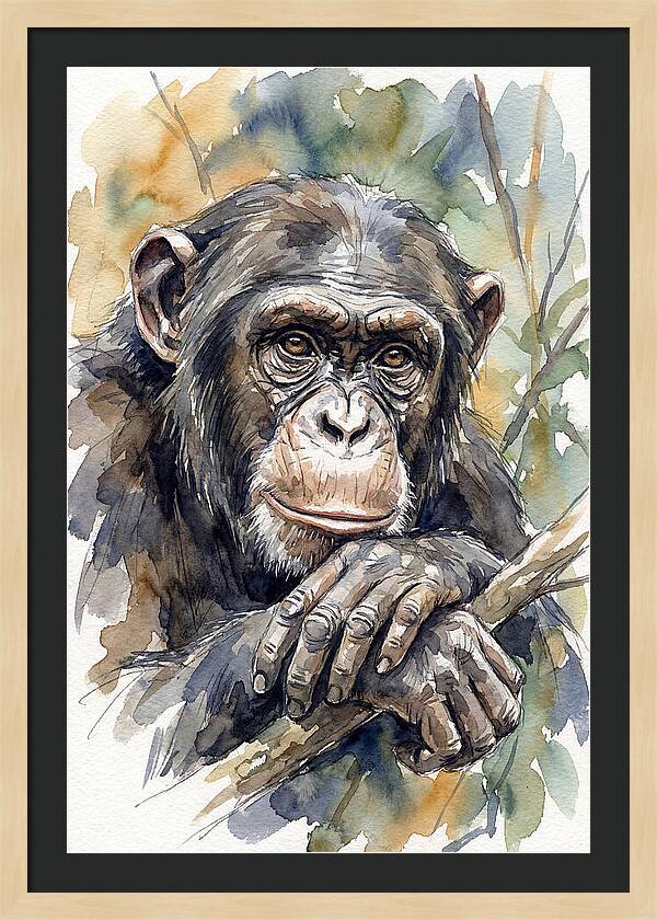 Chimpanzee Deep In Thought