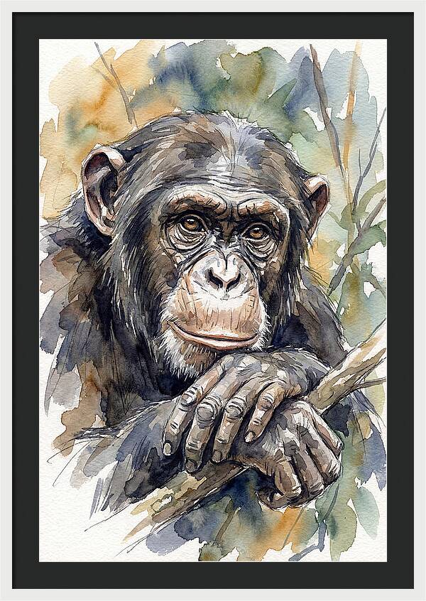 Chimpanzee Deep In Thought