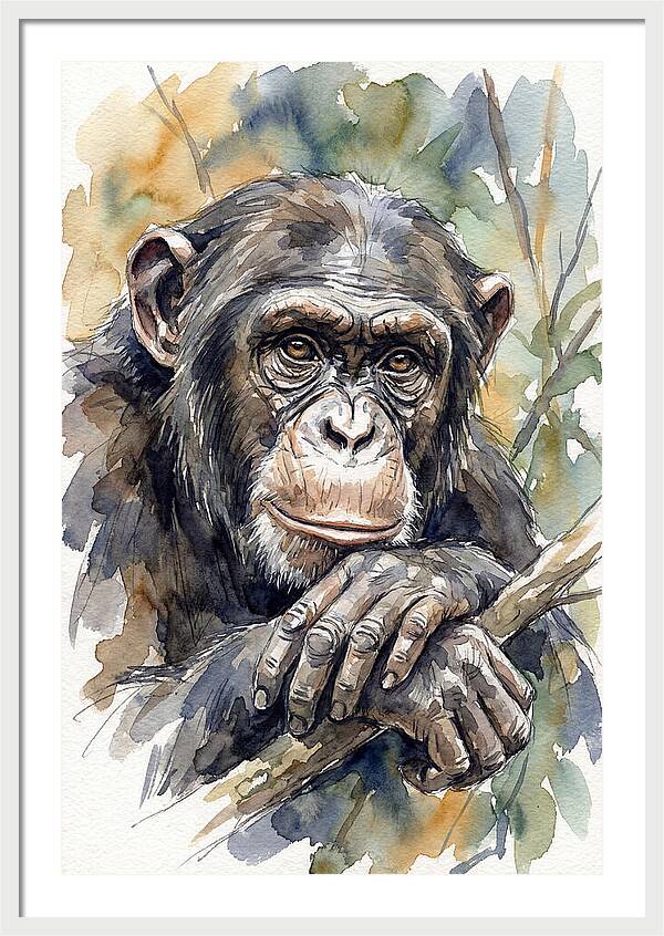 Chimpanzee Deep In Thought
