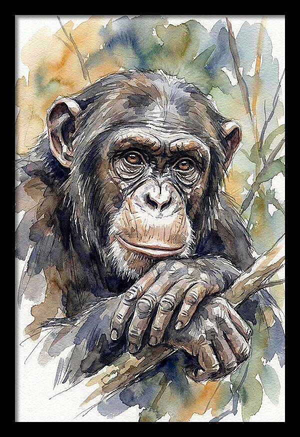 Chimpanzee Deep In Thought
