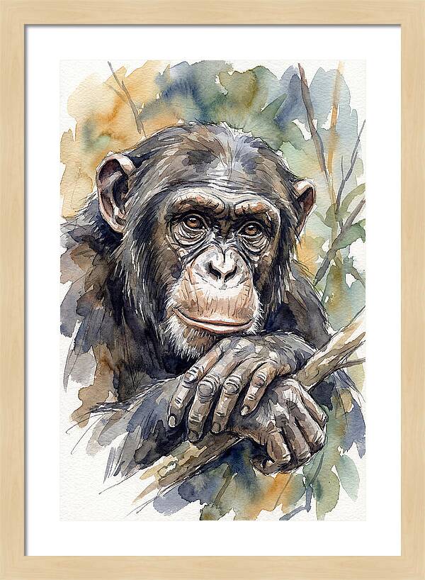 Chimpanzee Deep In Thought