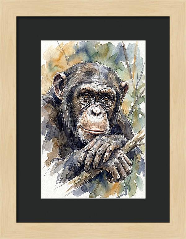 Chimpanzee Deep In Thought