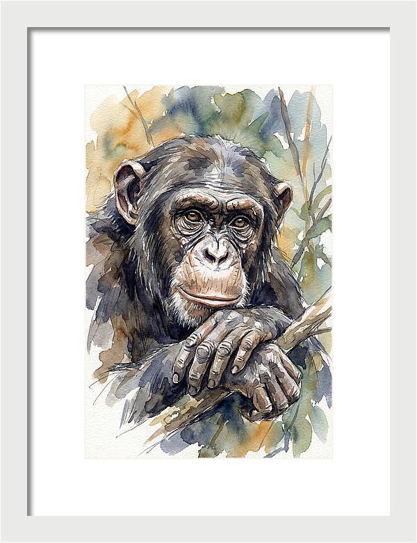 Chimpanzee Deep In Thought