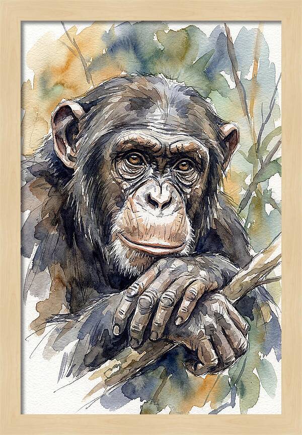 Chimpanzee Deep In Thought