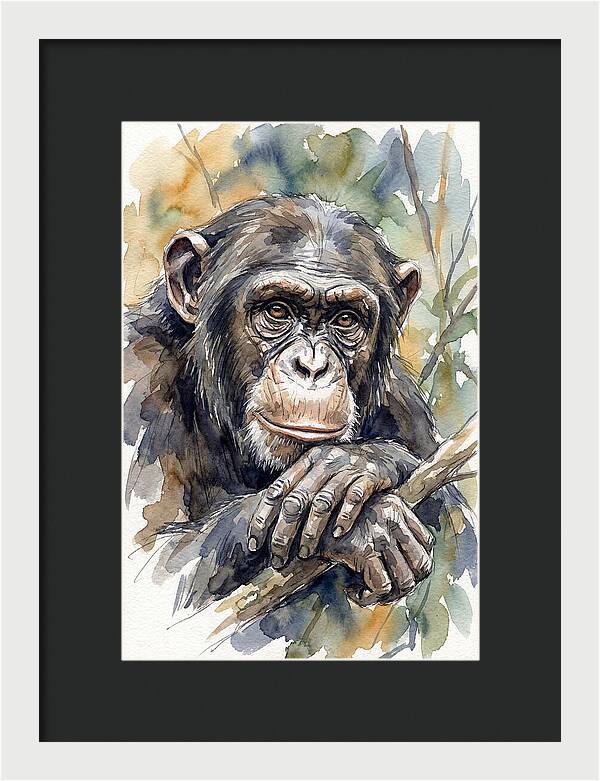 Chimpanzee Deep In Thought