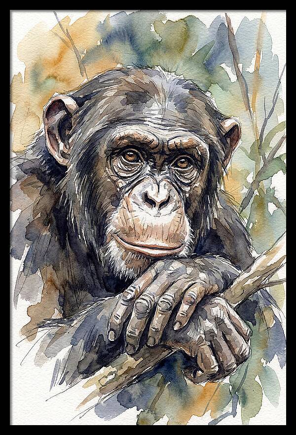 Chimpanzee Deep In Thought