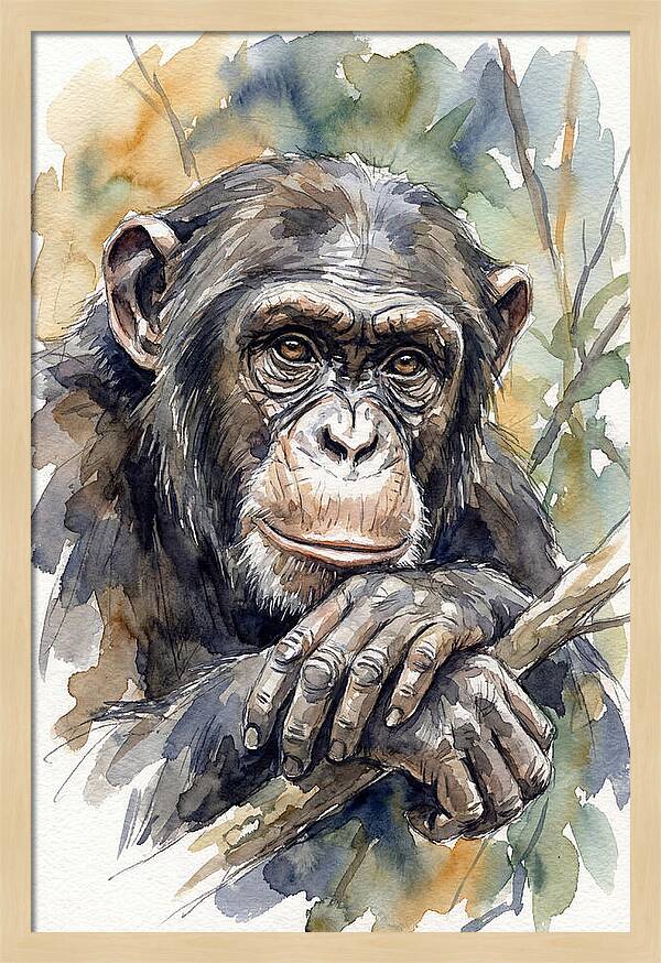 Chimpanzee Deep In Thought