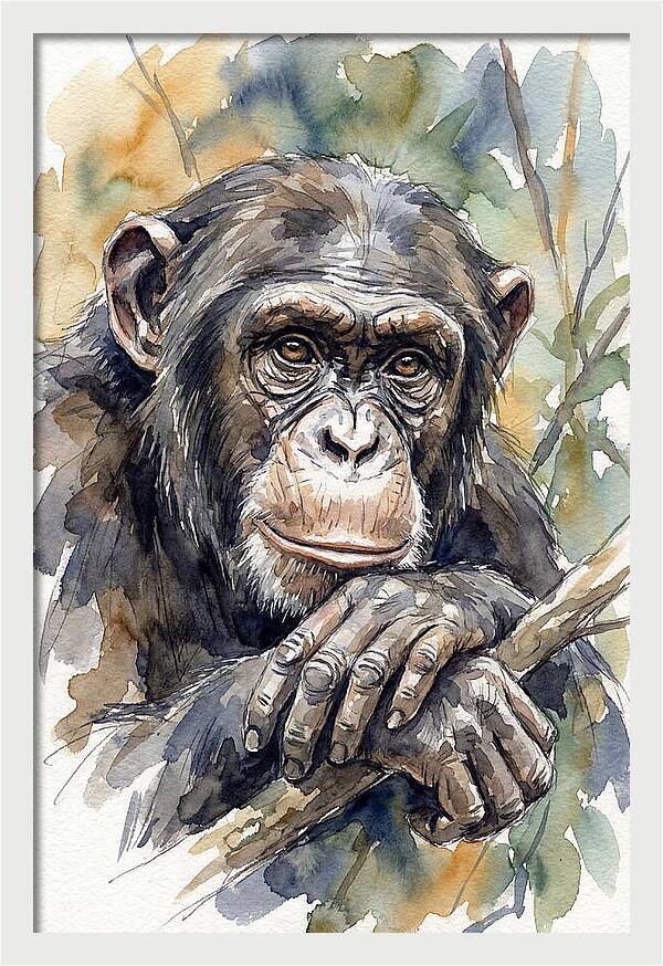 Chimpanzee Deep In Thought