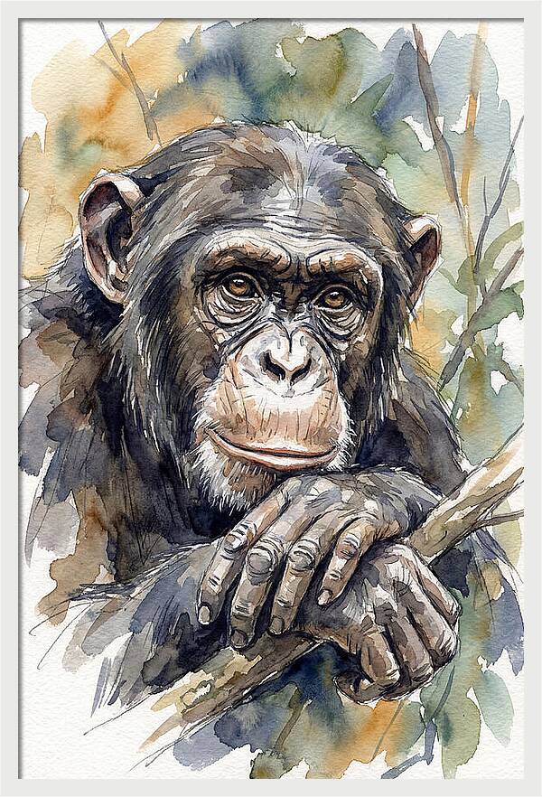 Chimpanzee Deep In Thought