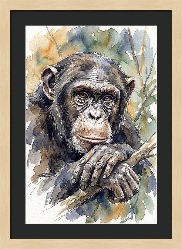 Chimpanzee Deep In Thought