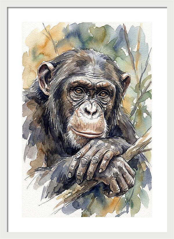 Chimpanzee Deep In Thought