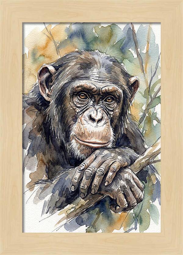 Chimpanzee Deep In Thought