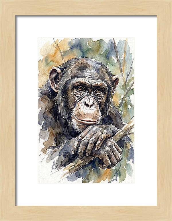 Chimpanzee Deep In Thought
