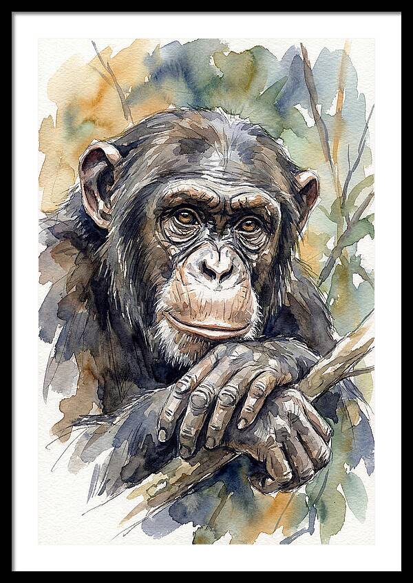 Chimpanzee Deep In Thought