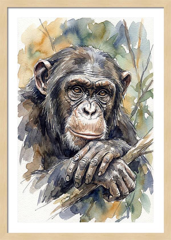 Chimpanzee Deep In Thought