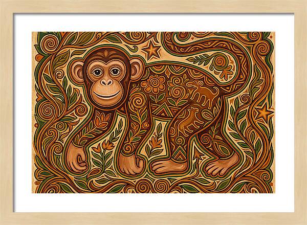Chimpanzee Folk Art