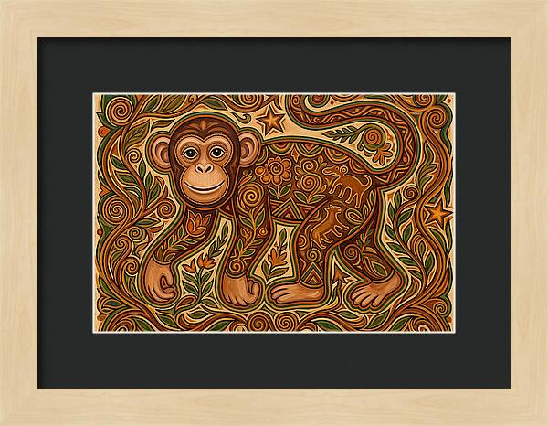 Chimpanzee Folk Art