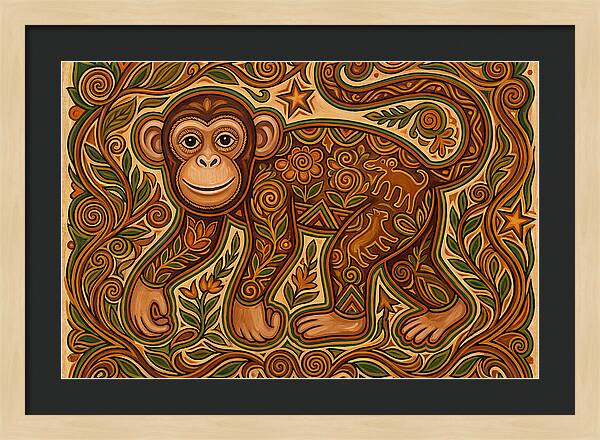Chimpanzee Folk Art