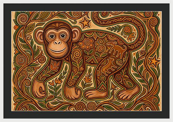 Chimpanzee Folk Art