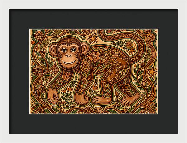 Chimpanzee Folk Art