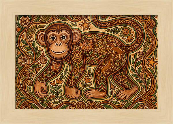 Chimpanzee Folk Art
