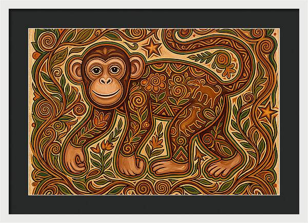 Chimpanzee Folk Art