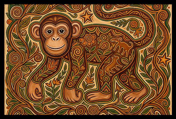 Chimpanzee Folk Art