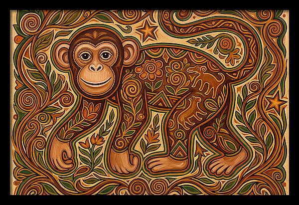 Chimpanzee Folk Art