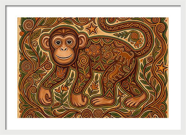 Chimpanzee Folk Art