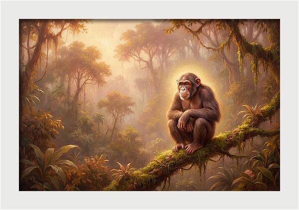 Chimpanzee In Jungle