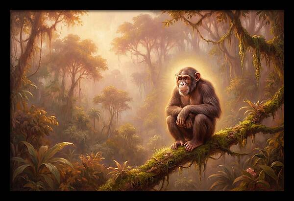 Chimpanzee In Jungle