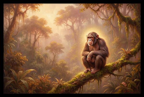 Chimpanzee In Jungle
