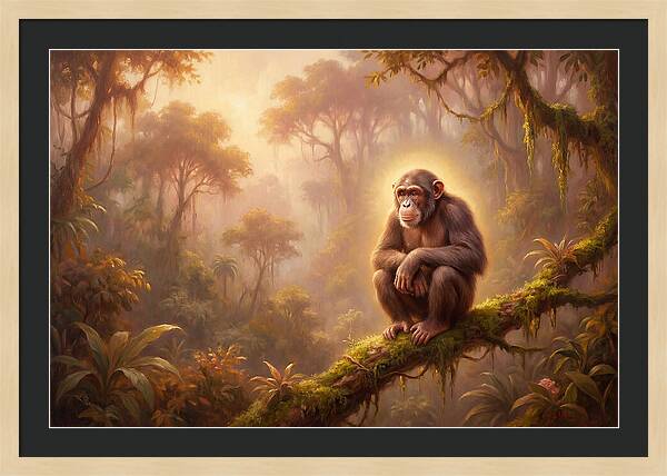 Chimpanzee In Jungle