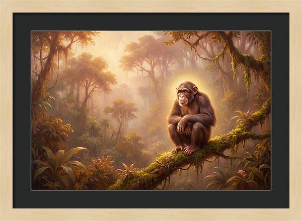 Chimpanzee In Jungle