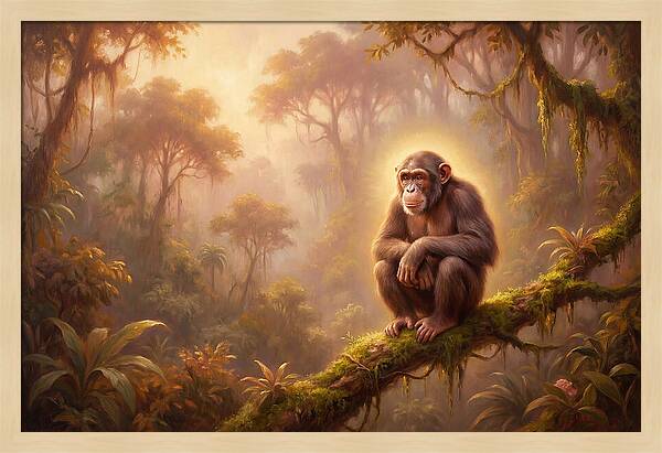 Chimpanzee In Jungle