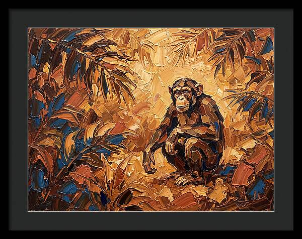 Chimpanzee In Mediterranean Landscape