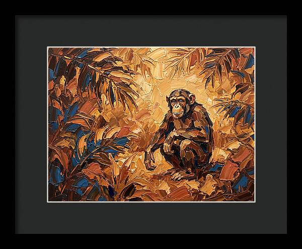 Chimpanzee In Mediterranean Landscape