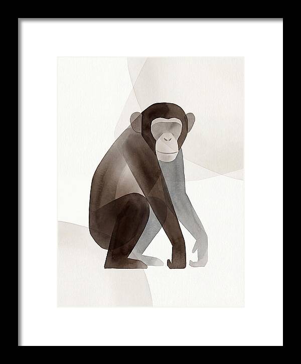 Chimpanzee In Minimalist Style