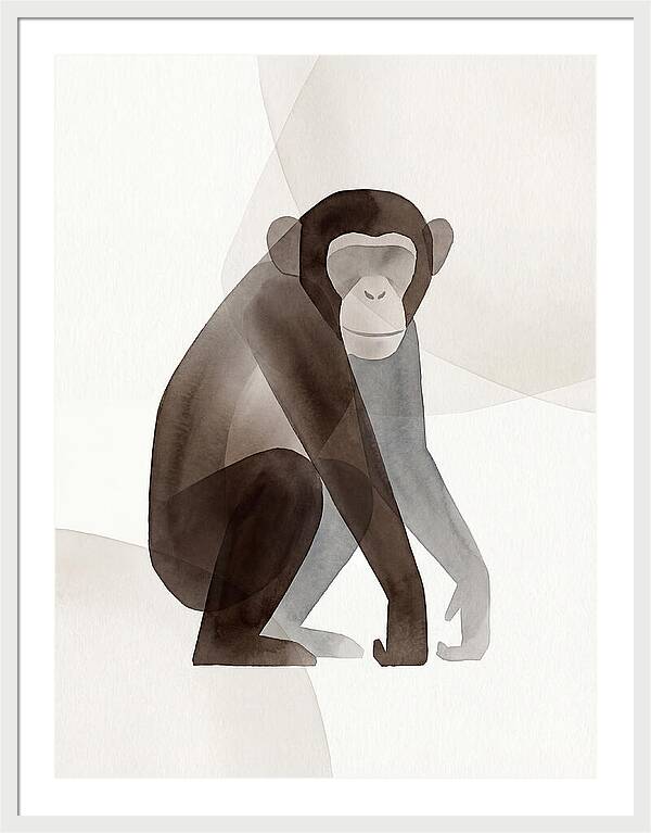 Chimpanzee In Minimalist Style