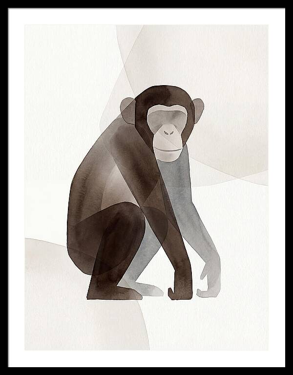 Chimpanzee In Minimalist Style