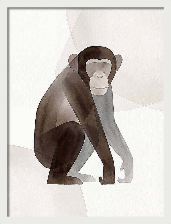 Chimpanzee In Minimalist Style