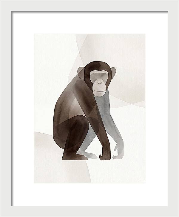 Chimpanzee In Minimalist Style