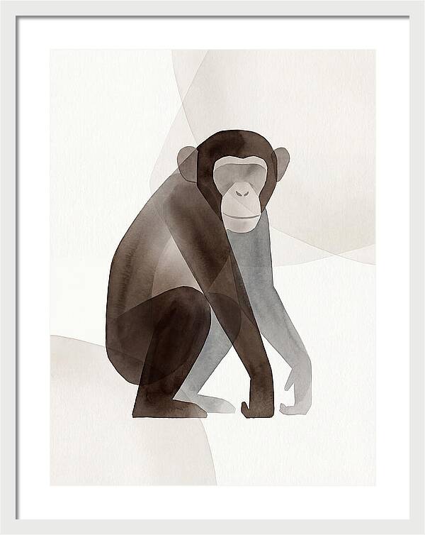 Chimpanzee In Minimalist Style