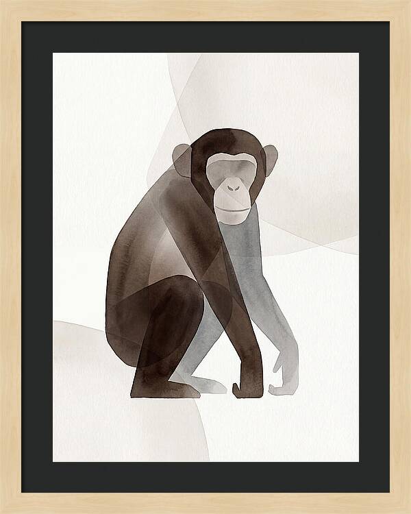 Chimpanzee In Minimalist Style