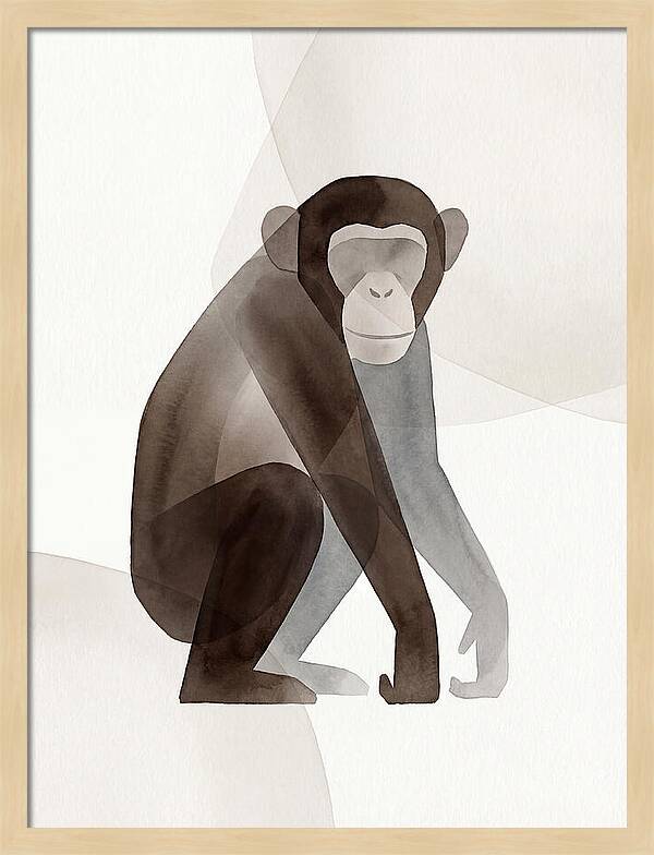 Chimpanzee In Minimalist Style